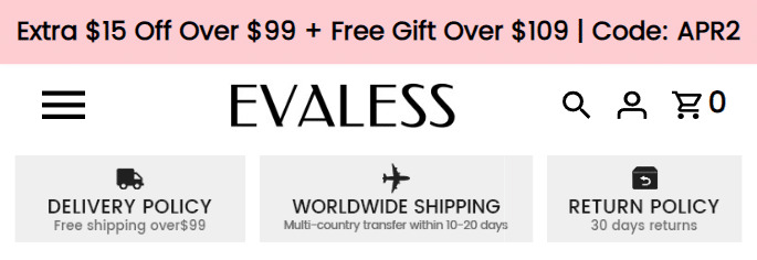 evaless store website mobile 1