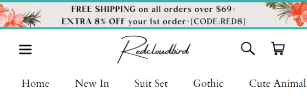 redcloudbird store website mobile
