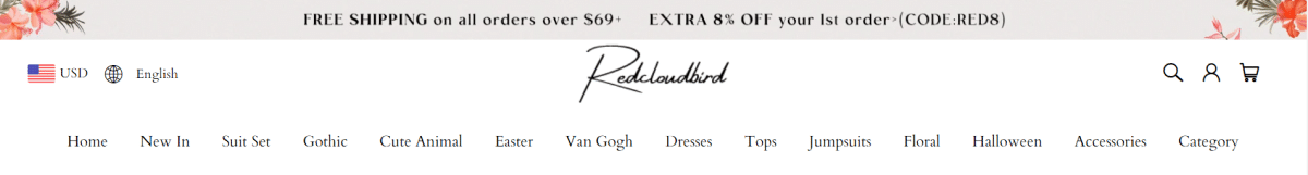 redcloudbird store website