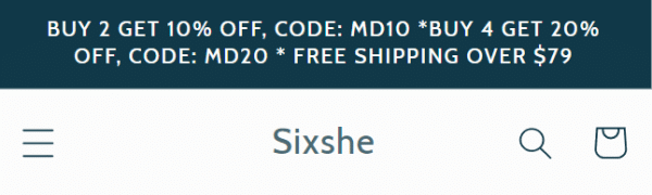 sixshe store website mobile