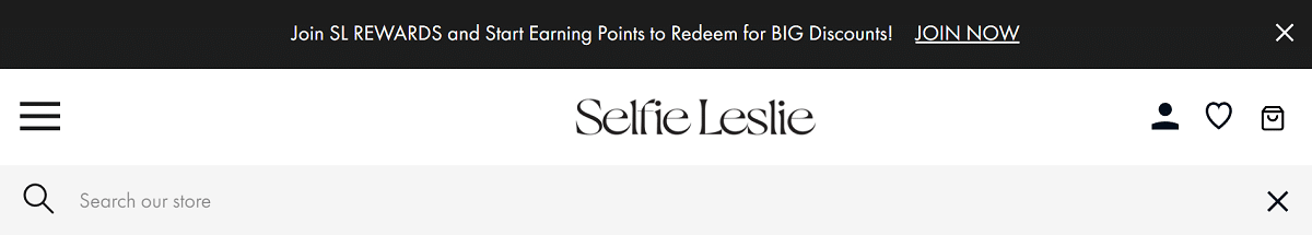 selfie leslie store website
