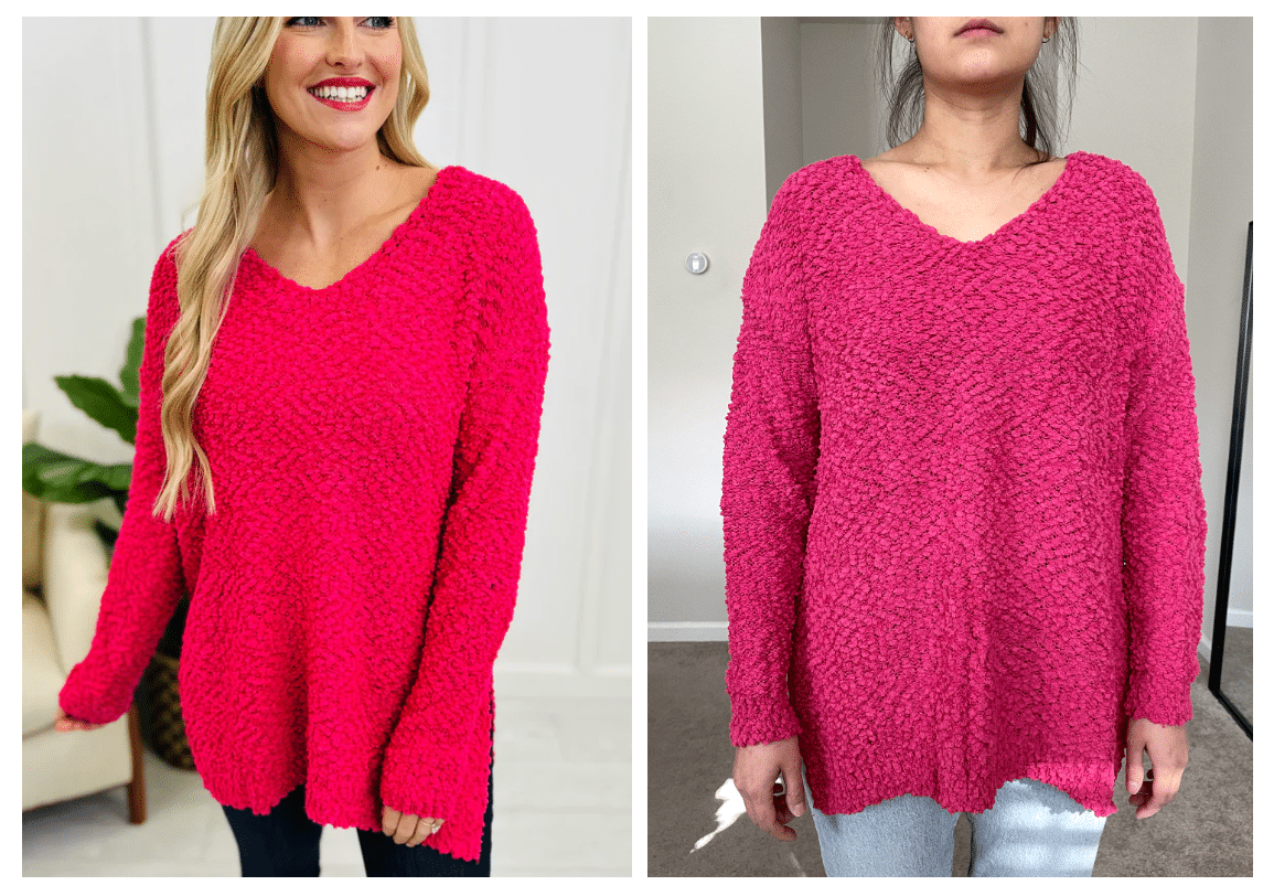 moco boutique sweater comparison 1