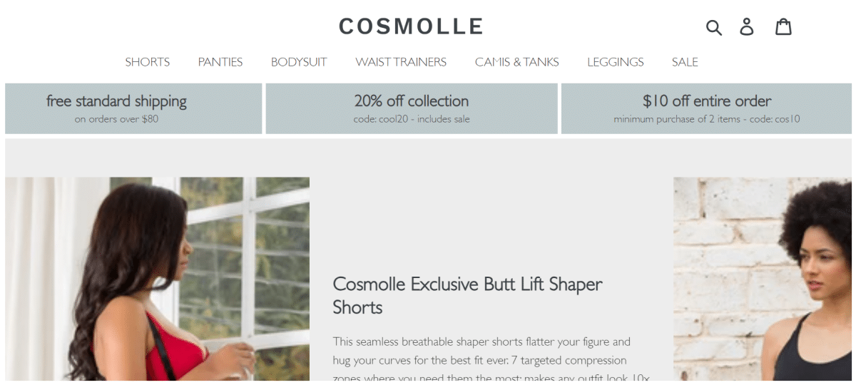 cosmolle website circa 2019