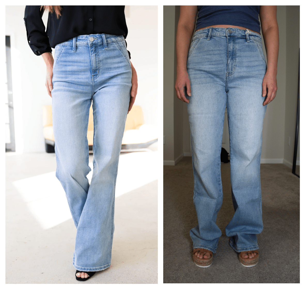 lime lush kancan flare jeans comparison