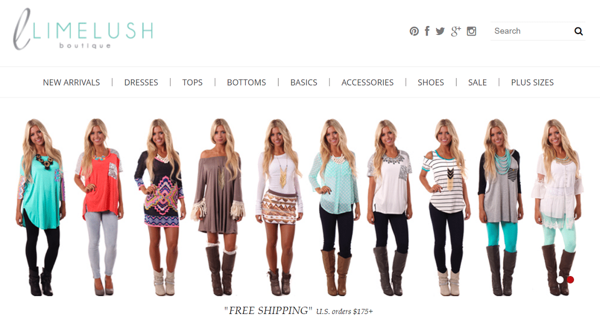 lime lush website circa 2014