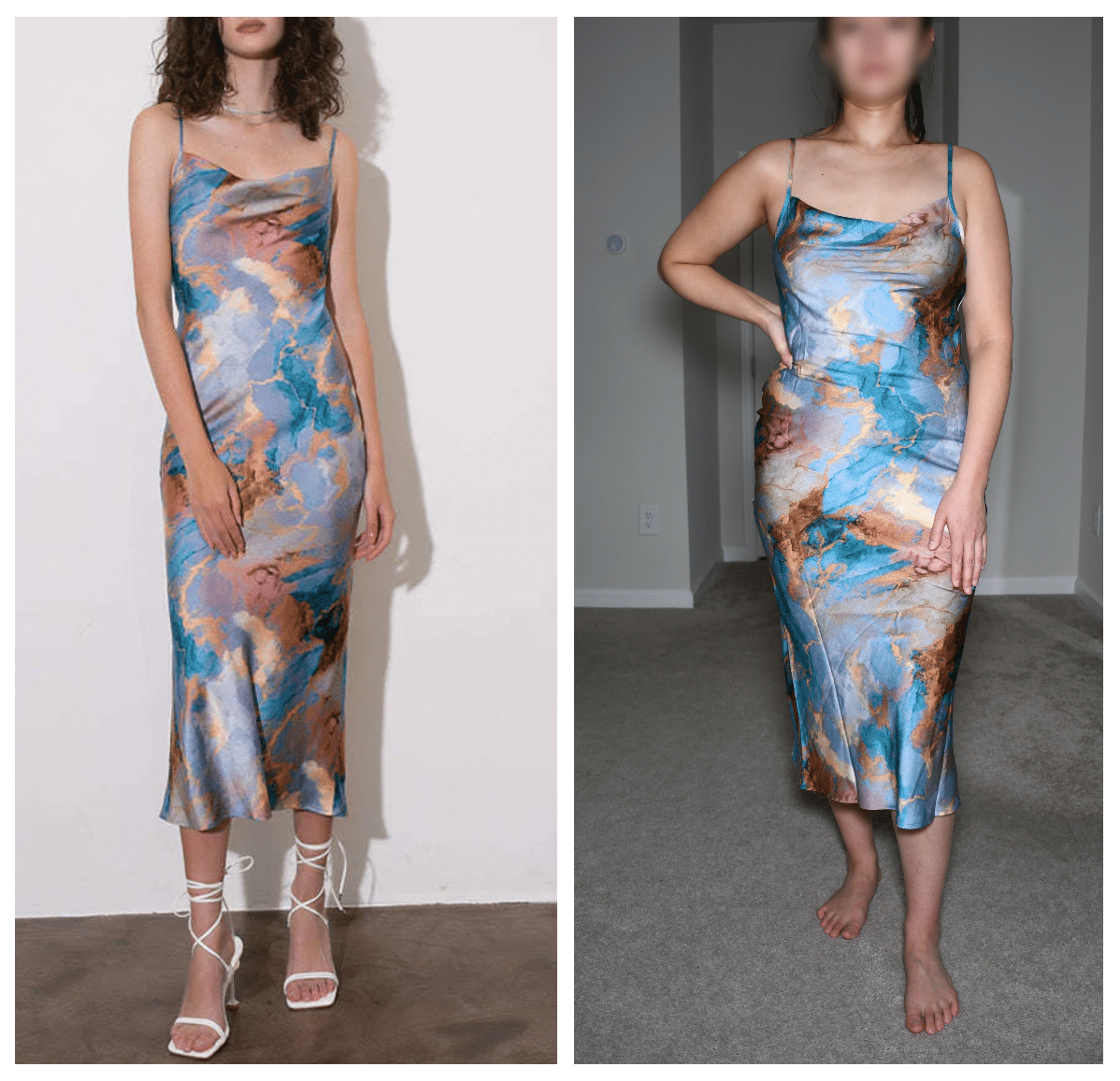micas slip dress comparison
