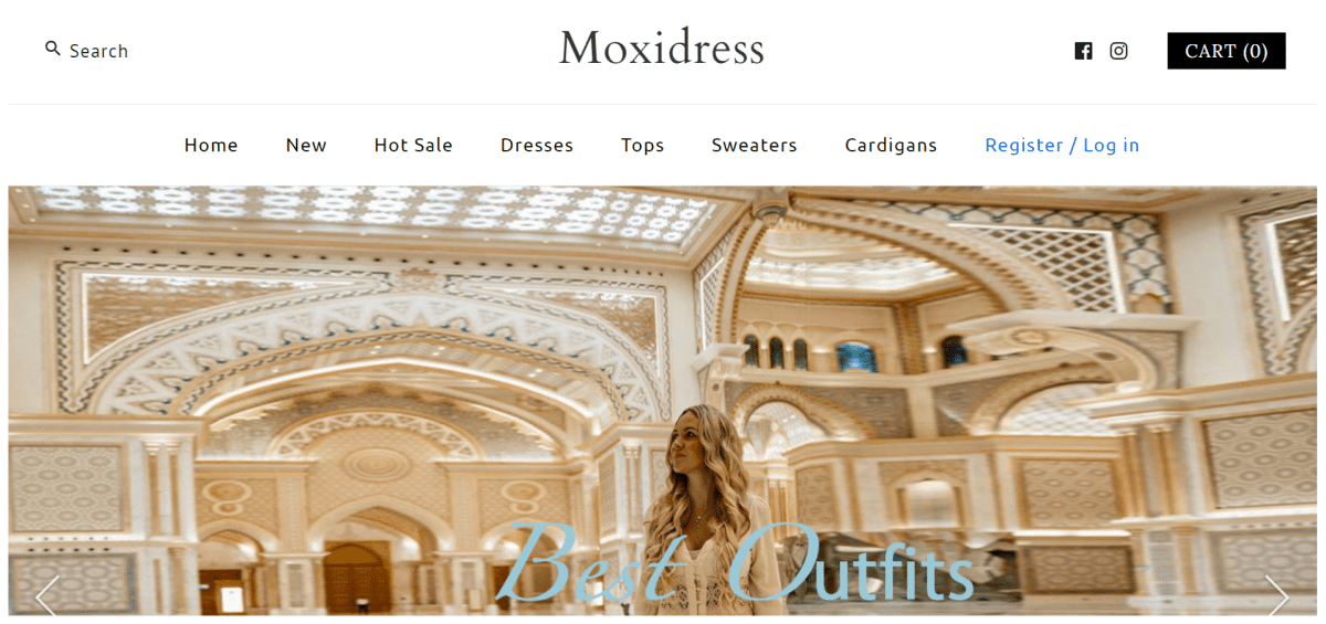 moxidress website dated 2022