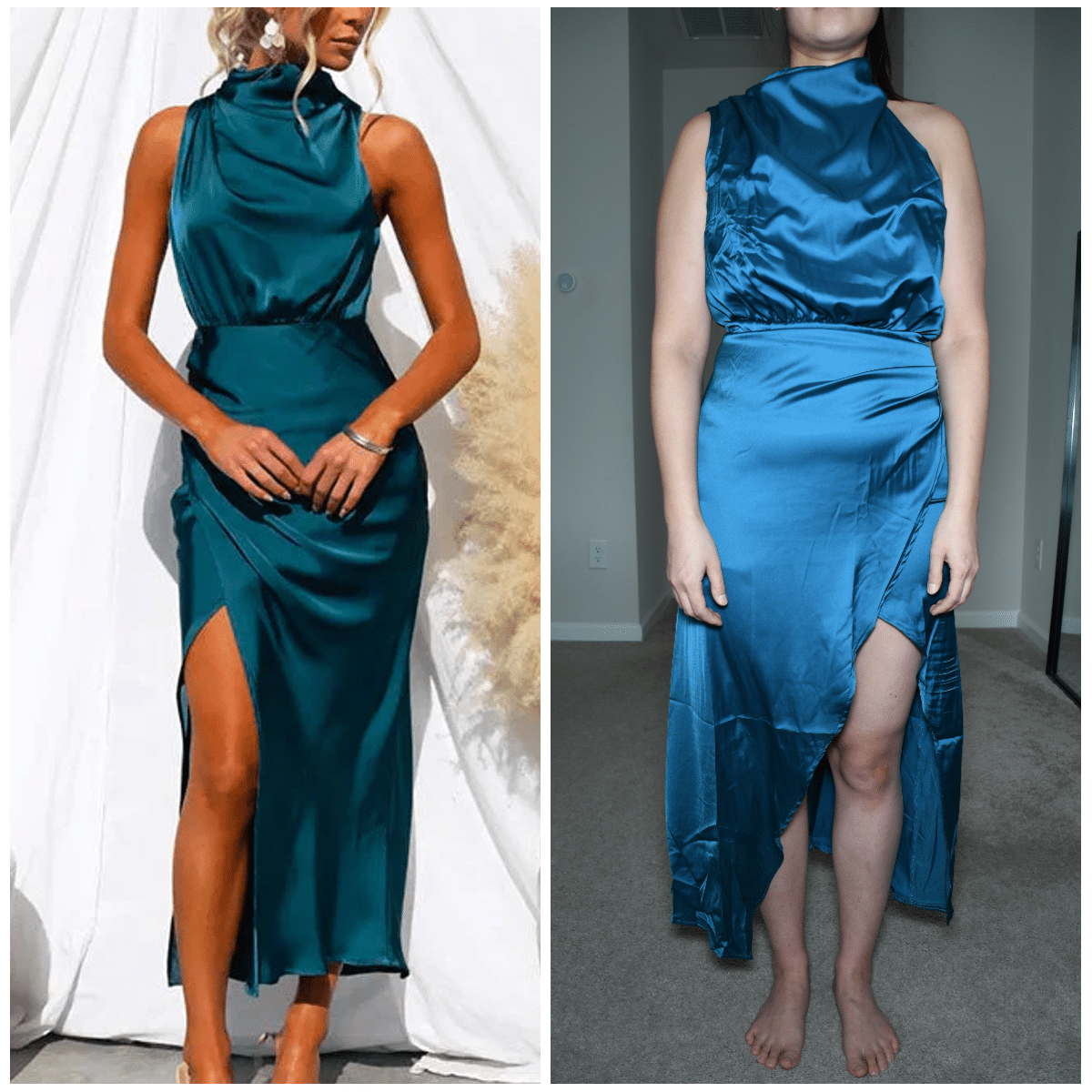 moxidress satin dress comparison